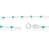 Thumbnail Image 3 of Silver Green Bead Chain Anklet