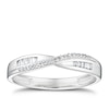 Thumbnail Image 1 of 9ct White Gold 0.10ct Diamond Crossover Eternity Ring