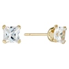 Thumbnail Image 2 of 9ct Yellow Gold Cubic Zirconia Square 4mm Stud Earrings