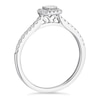 Thumbnail Image 2 of 9ct White Gold 0.25ct Diamond Illusion Set Cushion Shaped Halo Ring
