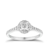 Thumbnail Image 1 of 18ct White Gold 0.50ct  Diamond Round Halo Ring