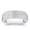 Thumbnail Image 1 of 9ct White Gold 0.25ct Diamond Multiple Row Eternity Ring