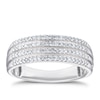 Thumbnail Image 0 of 9ct White Gold 0.25ct Diamond Multiple Row Eternity Ring