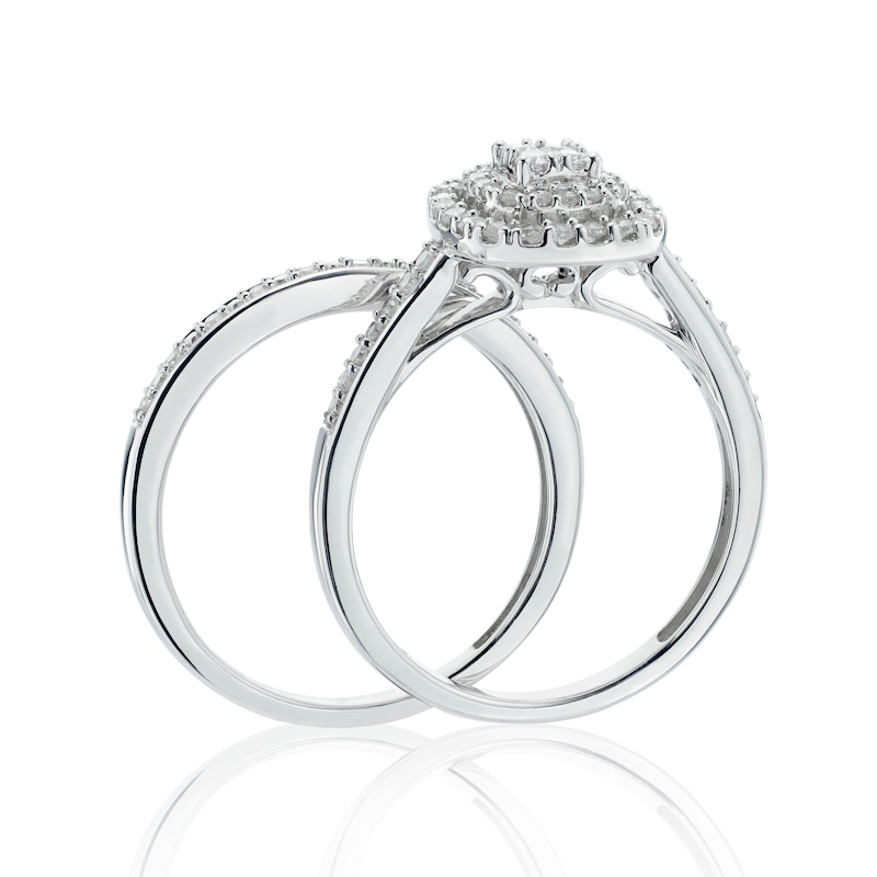 Main Image 2 of Perfect Fit 9ct White Gold 0.40ct  Diamond Bridal Set