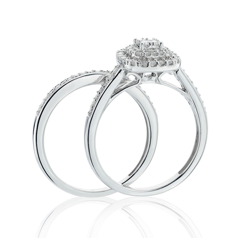 Perfect Fit 9ct White Gold 0.40ct  Diamond Bridal Set