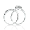 Thumbnail Image 2 of Perfect Fit 9ct White Gold 0.50ct Diamond Pear Halo Bridal Set