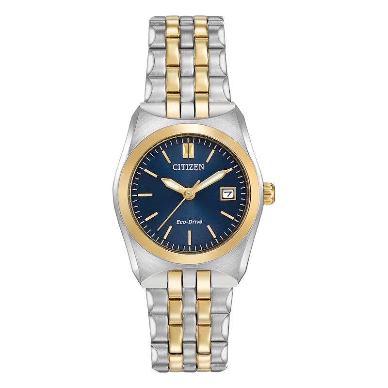 Citizen Eco-Drive Ladies' Blue Dial Two Tone Bracelet Watch