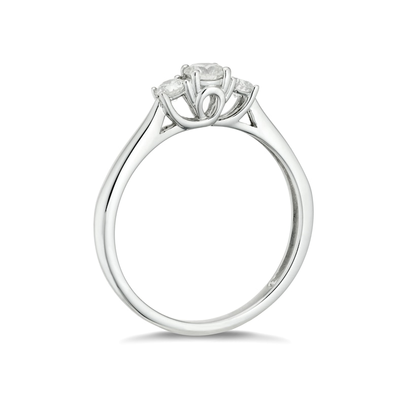 Main Image 2 of 9ct White Gold 0.33ct Diamond Three Stone Ring