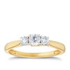 Thumbnail Image 1 of 9ct Yellow Gold 0.33ct Total Diamond Three Stone Ring