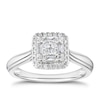 Thumbnail Image 0 of 9ct White Gold 0.25ct Total Diamond Cushion Cluster Ring