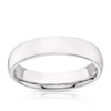 9ct White Gold 4mm Extra Heavy Court Ring