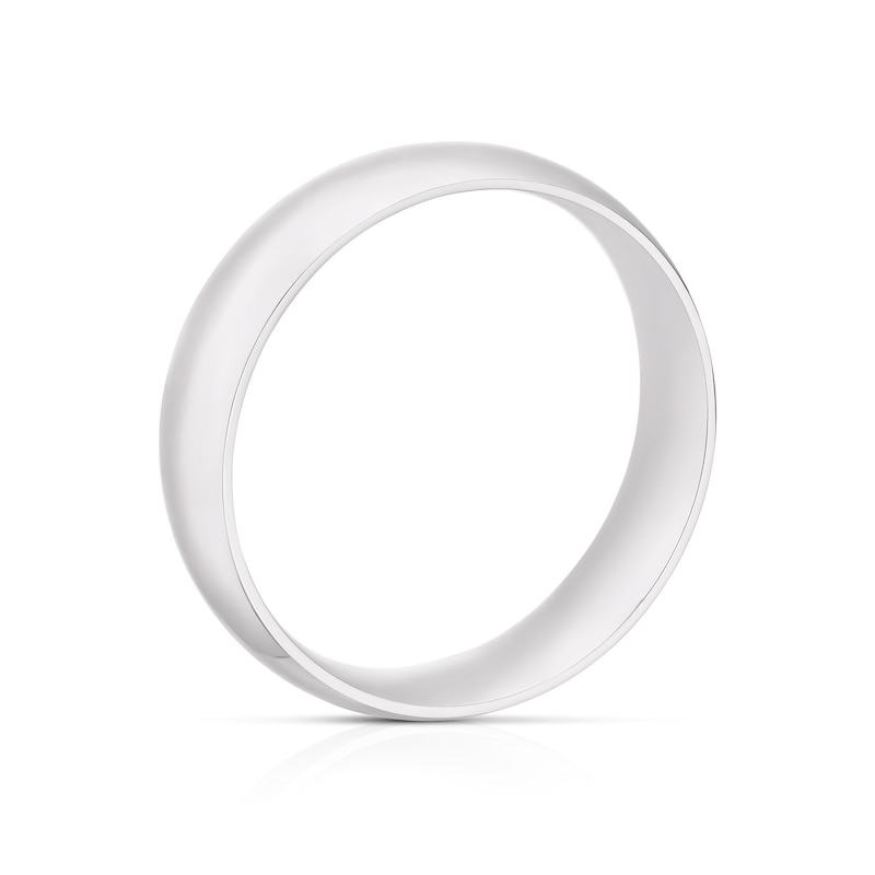 Main Image 3 of 9ct White Gold 6mm Extra Heavy Court Ring