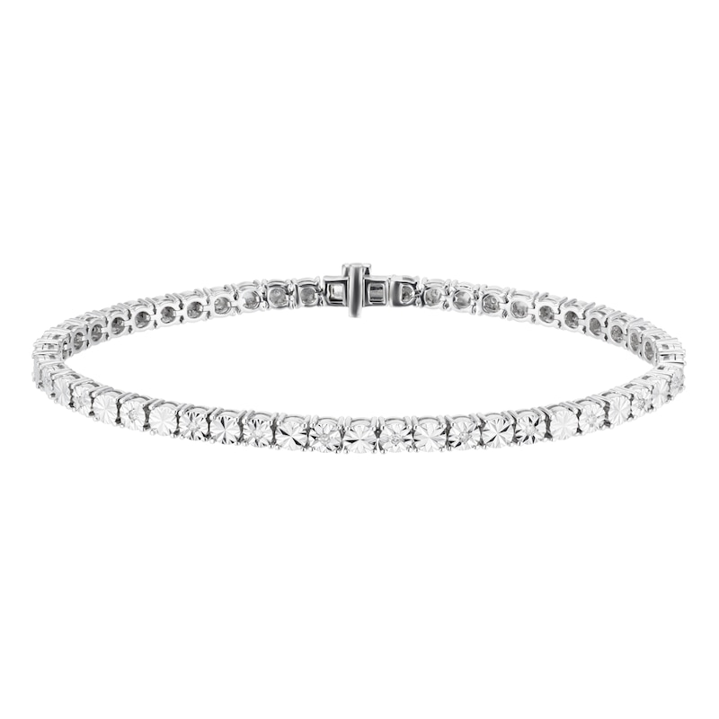 Sterling Silver 0.17ct Diamond Tennis Bracelet | H.Samuel