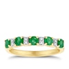 Thumbnail Image 0 of 9ct Yellow Gold Emerald & Diamond Ring