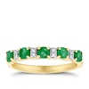 Thumbnail Image 1 of 9ct Yellow Gold Emerald & Diamond Ring