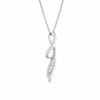 Thumbnail Image 1 of Sterling Silver Diamond Twist Drop Pendant