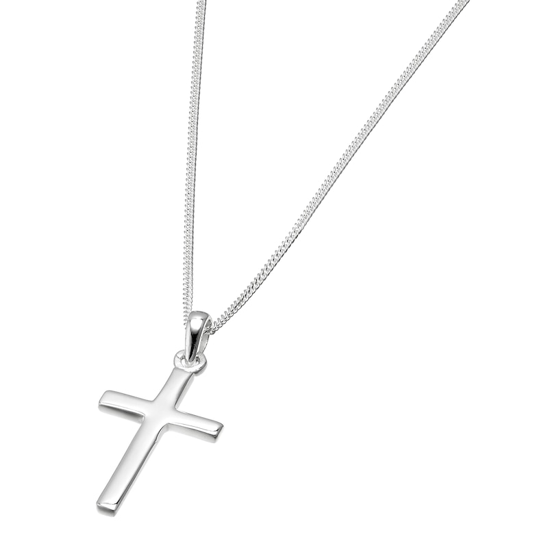 Main Image 1 of Sterling Silver Plain Cross Pendant