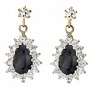 Thumbnail Image 0 of 9ct Gold Sapphire & Cubic Zirconia Teardrop Earrings