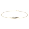 Thumbnail Image 1 of 9ct Yellow Gold Diamond Large Curve Chain Bracelet
