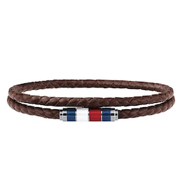 Tommy Hilfiger Men's Brown Leather Bracelet