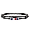 Thumbnail Image 1 of Tommy Hilfiger Men's Black Double Layer Leather Bracelet