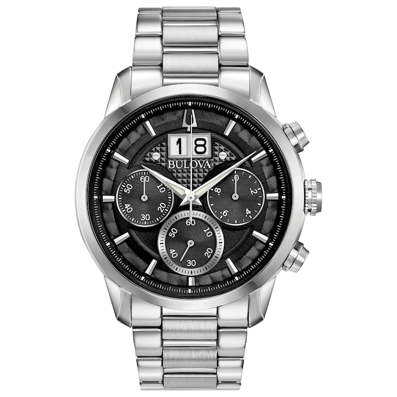 Main Image 1 of Bulova Classic Sutton Big Date Stainless Steel Bracelet Watch