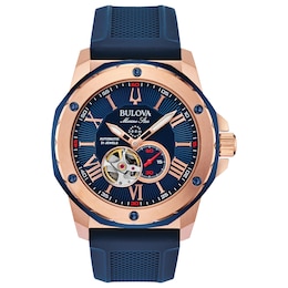 Bulova Marine Star Automatic Men's Blue Strap Watch