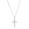 Thumbnail Image 1 of Sterling Silver Cubic Zirconia Cross Pendant Necklace