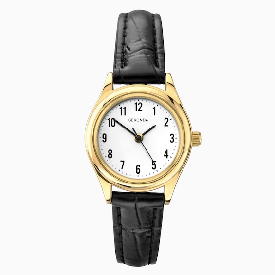 Sekonda Evans Ladies' Black Strap Watch H.Samuel