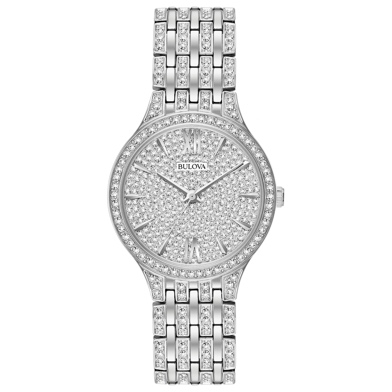 Bulova Crystal Ladies' Stainless Steel Bracelet Watch