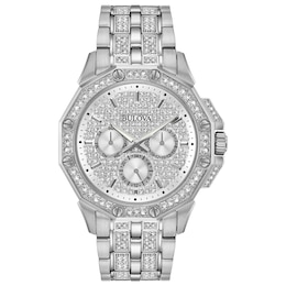 Bulova Crystal Octava Men's Stainless Steel Bracelet Watch