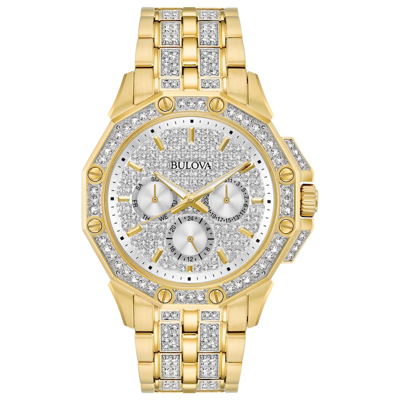 Main Image 1 of Bulova Crystal Octava Men's Gold Tone Bracelet Watch