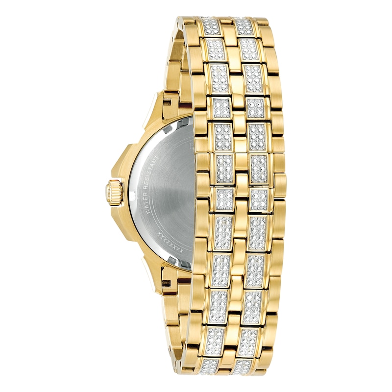 Bulova Crystal Octava Men's Gold Tone Bracelet Watch