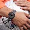 Thumbnail Image 5 of Bulova Crystal Octava Men's Black Ip Bracelet Watch