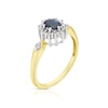 Thumbnail Image 1 of 9ct Yellow Gold Blue Sapphire Diamond Ring