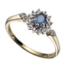 Thumbnail Image 1 of 9ct Yellow Gold Ceylon Sapphire & Diamond Cluster Ring