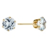 Thumbnail Image 2 of 9ct Yellow Gold Cubic Zirconia 6mm Stud Earrings