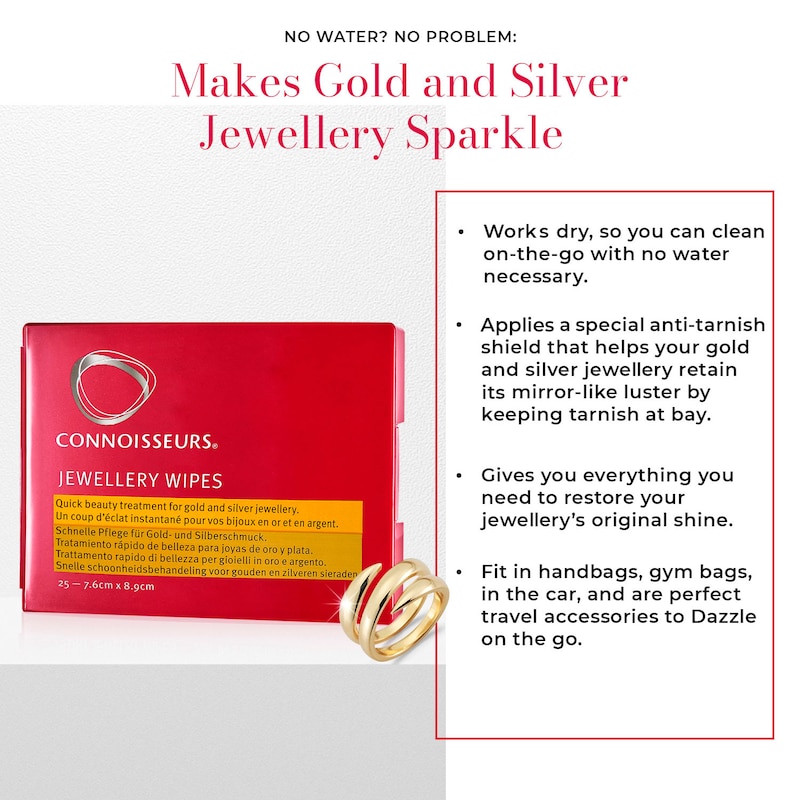 Main Image 2 of Connoisseurs Gold & Silver Jewellery Wipes