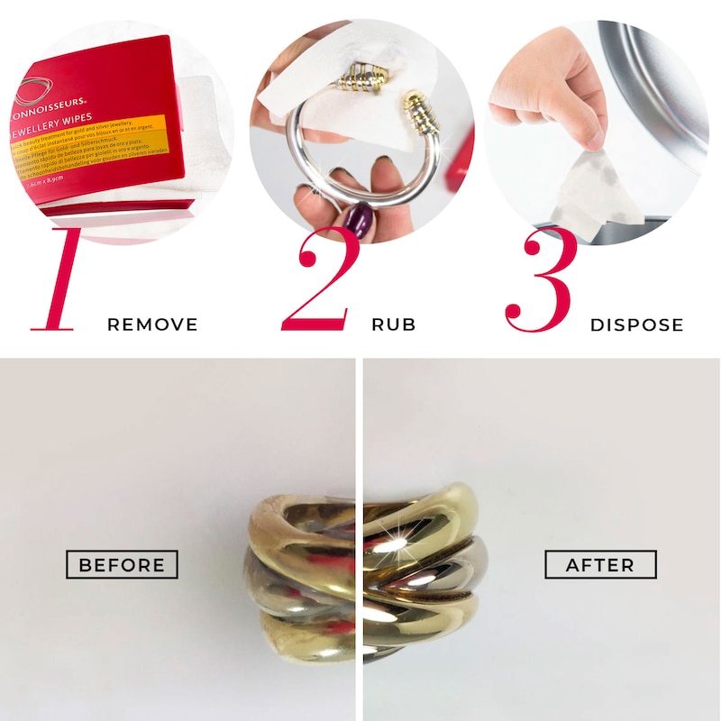 Main Image 7 of Connoisseurs Gold & Silver Jewellery Wipes
