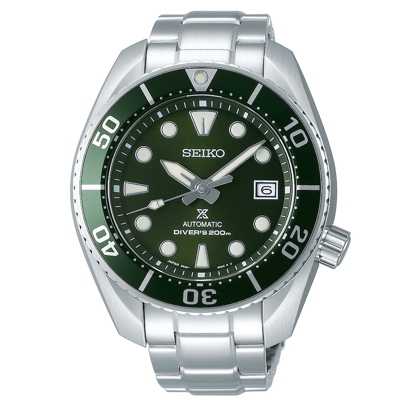 Seiko Prospex Men's Green Dial Stainless Steel Bracelet Watch