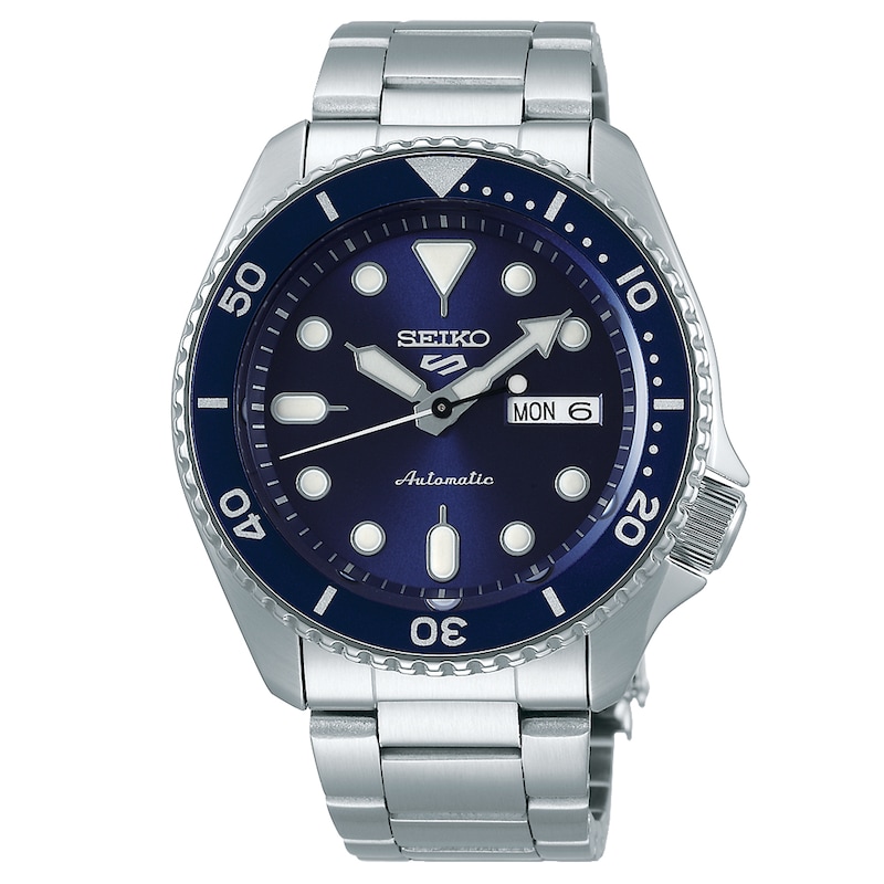 Main Image 1 of Seiko 5 Sports Men's Blue Dial Stainless Steel Bracelet Watch