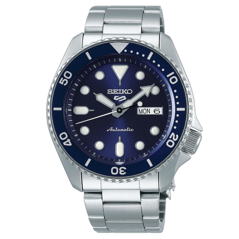 Seiko 5 Sports Men's Blue Dial Stainless Steel Bracelet Watch