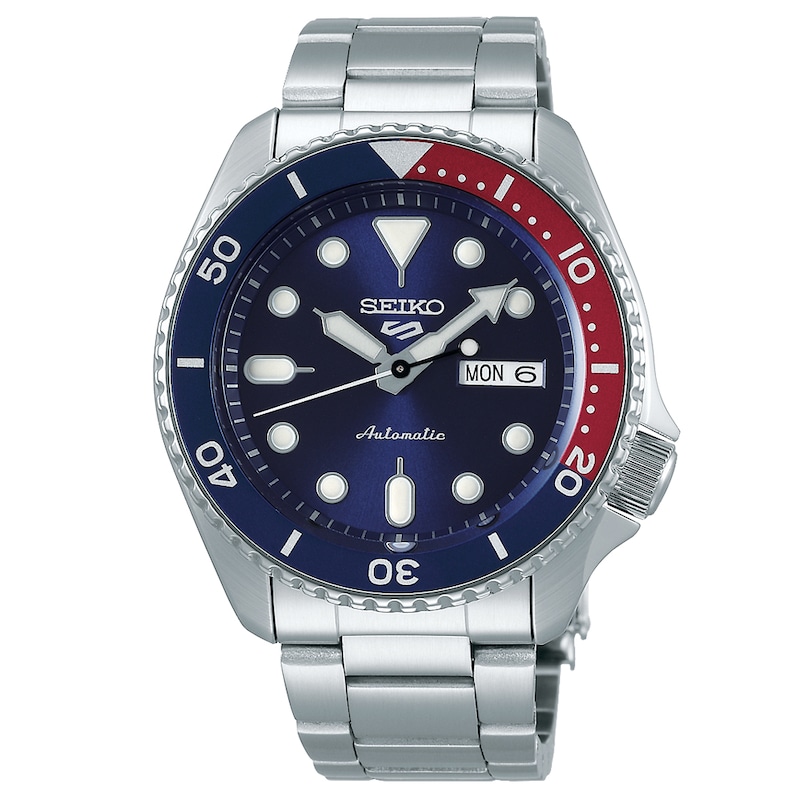 Seiko 5 Sports Men's Two Tone Bezel Stainless Steel Bracelet Watch