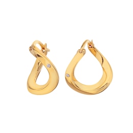 Hot Diamonds X Jac Jossa Soul 18ct Gold Plated Twisted Hoop Earrings