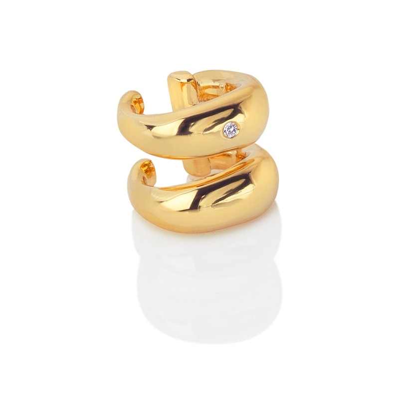 Main Image 2 of Hot Diamonds X Jac Jossa 18ct Gold Plated Double Ear Cuff