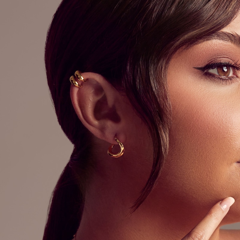 Main Image 3 of Hot Diamonds X Jac Jossa 18ct Gold Plated Double Ear Cuff