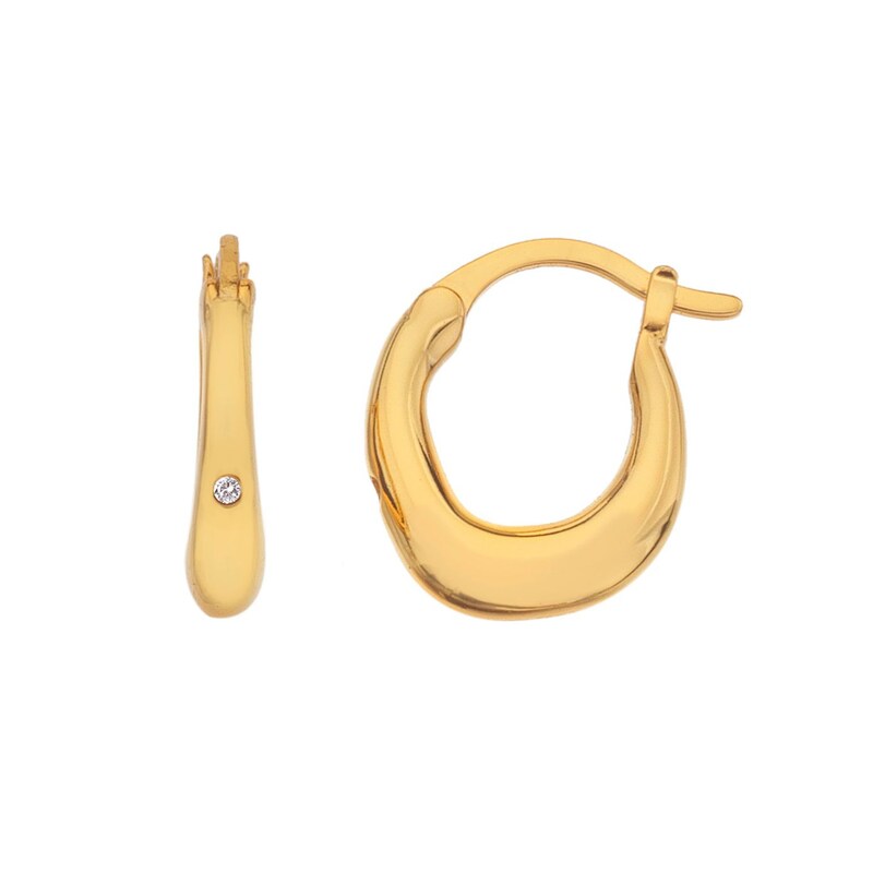 Main Image 1 of Hot Diamonds X Jac Jossa Soul 18ct Gold Plated Hoop Earrings