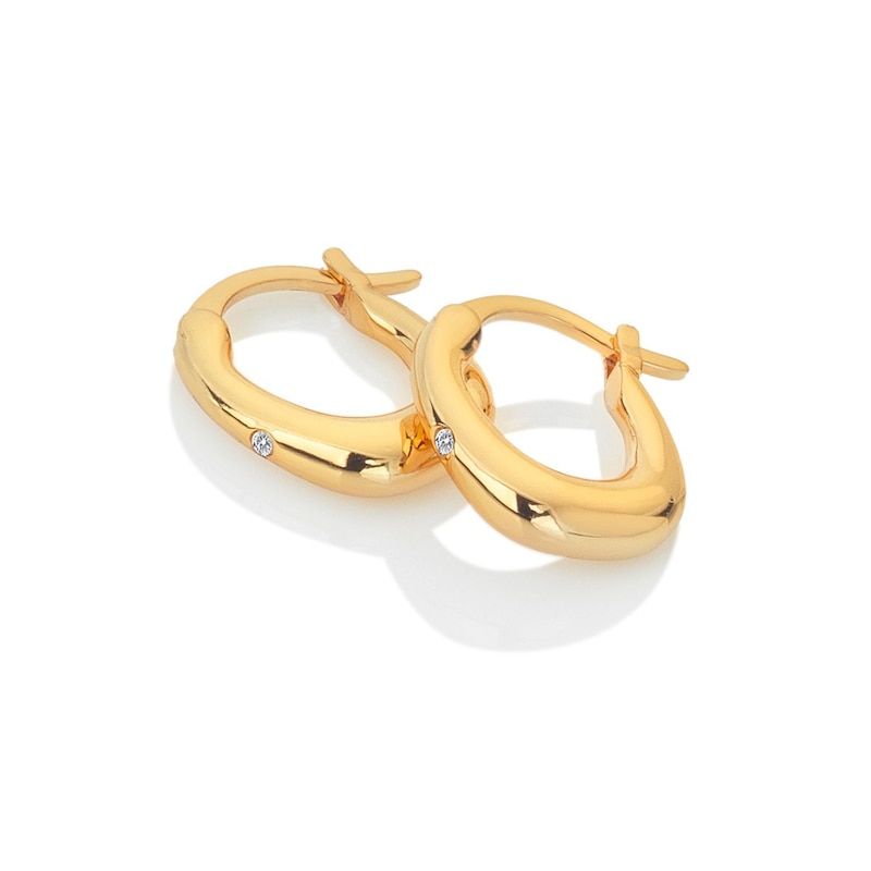 Main Image 2 of Hot Diamonds X Jac Jossa Soul 18ct Gold Plated Hoop Earrings