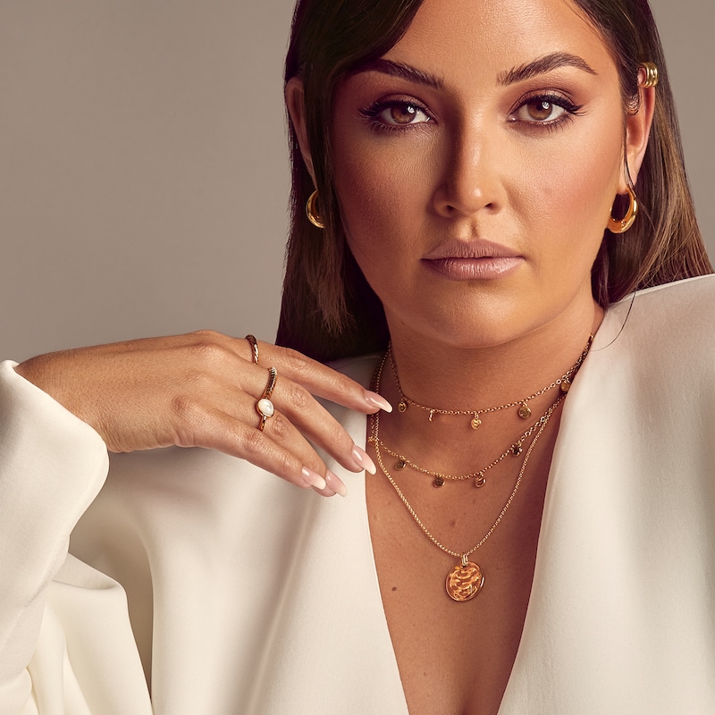 Main Image 3 of Hot Diamonds X Jac Jossa Soul 18ct Gold Plated Flat Hoop Earrings