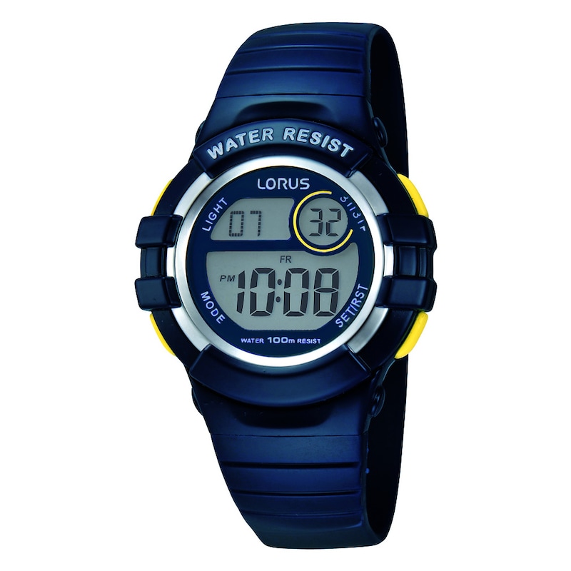 Main Image 1 of Lorus Children's Digital Display Blue Rubber Strap Watch